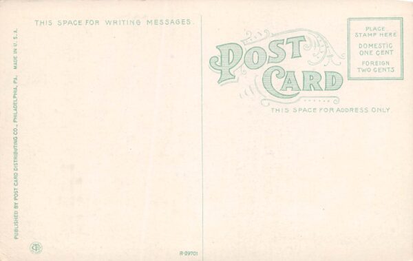 Norristown Pennsylvania Farmers Hotel & Post Office,Color Lithograph PC U8744 - Image 2