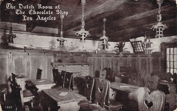 Los Angeles California The Dutch Room,At The Chocolate Shop, B/W Photo Print PC U8759