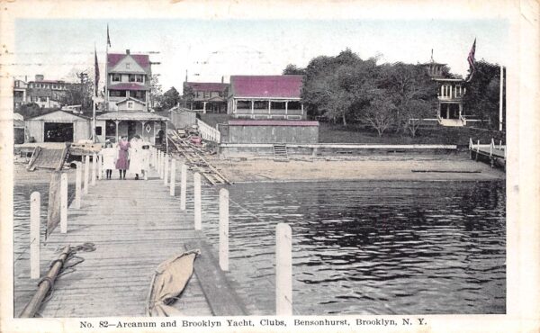 Brooklyn New York Arcanum & Brooklyn Yacht Clubs, White Border PC U8918