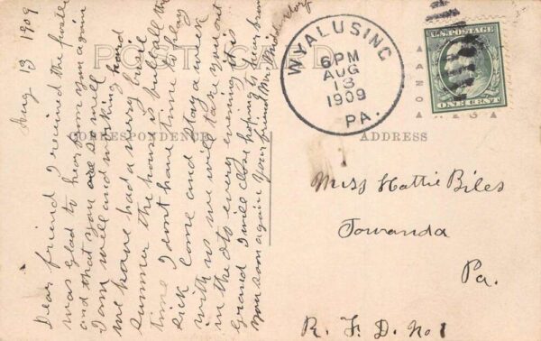 Wyalusing Pennsylvania Middendorf's Hotel Real Photo Vintage Postcard AA69900 - Image 2