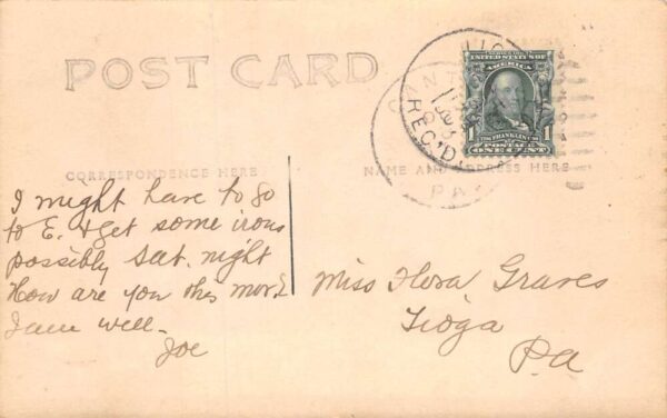 Canton Pennsylvania Hillside Real Photo Vintage Postcard AA69906 - Image 2