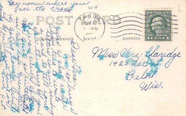 Tekoa Washington High School Real Photo Vintage Postcard AA69916 - Image 2