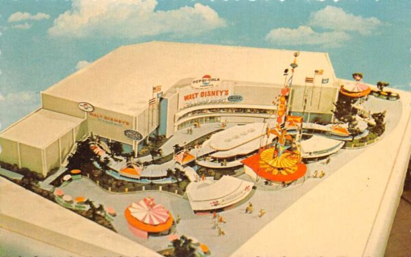 New York Worlds Fair 1964 Pepsi Cola Pavilion Miniature Vintage Postcard AA69934