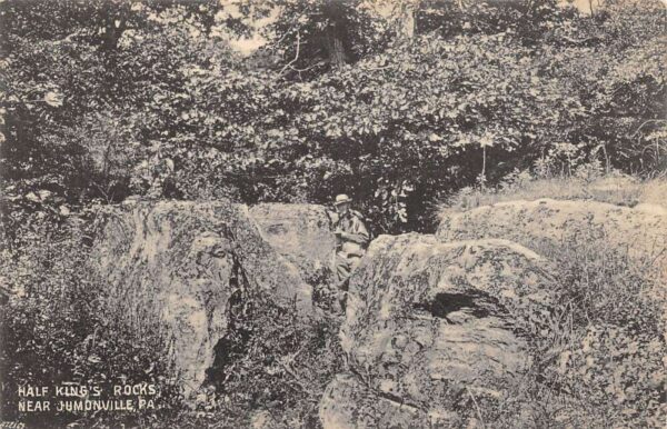 Jumonville Pennsylvania Half King's Rocks, B/W Photo Print Vintage PC U8775