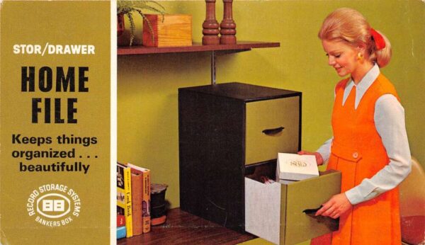 Denton Texas Barns Office Supplies Storage Box Adv Postcard AA70076
