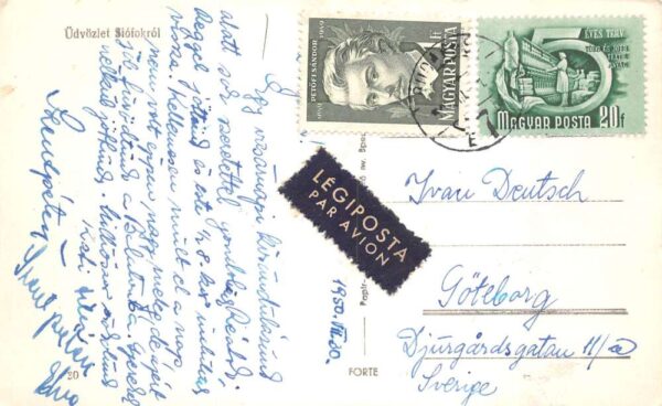 Siofok Hungary Multiview Buildings Sailing Real Photo Postcard AA70094 - Image 2