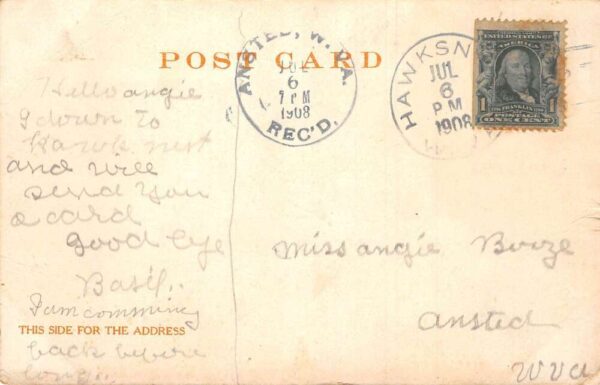 West Virginia State Girl Seal and Flower Rhododendron Vintage Postcard AA70116 - Image 2
