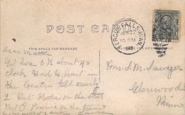 Fergus Falls Minnesota Winter Snow Scenic Real Photo Vintage Postcard AA70118 - Image 2