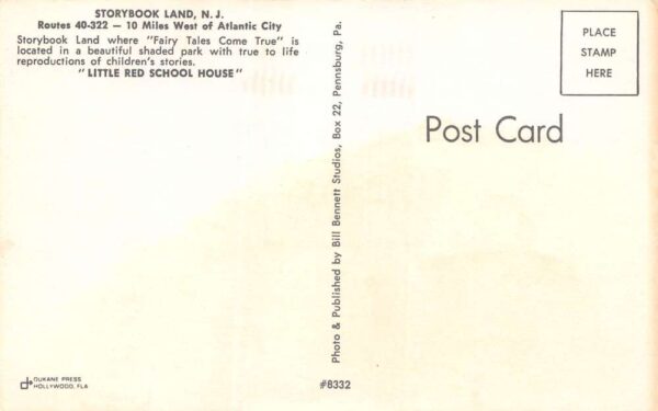 Egg Harbor Township New Jersey Storybook Land, Little Red School House PC U8950 - Image 2