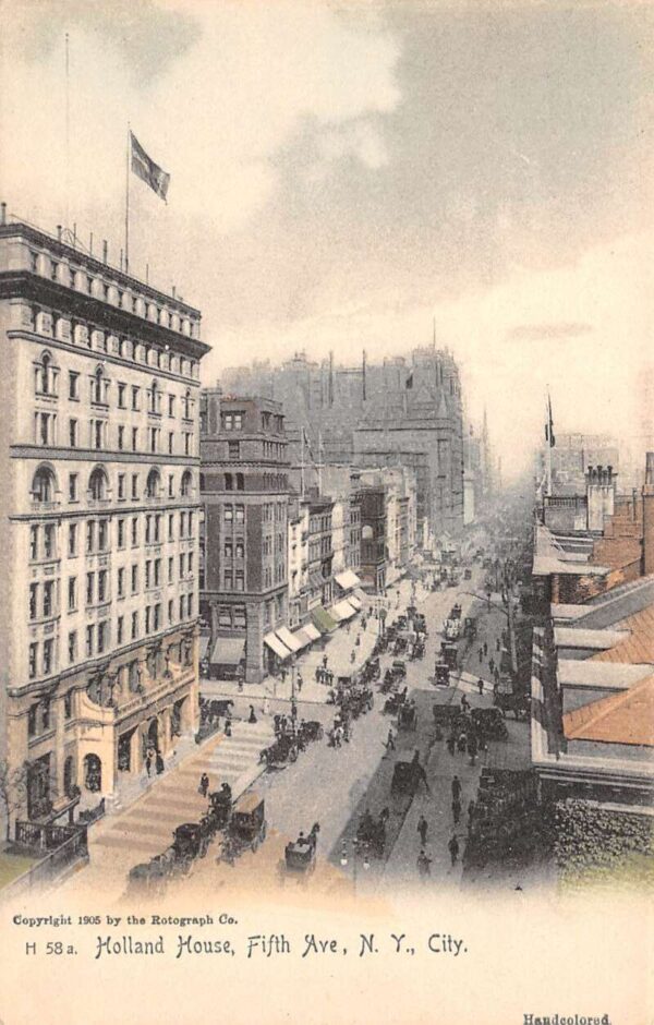 New York City New York Holland House, 5th Avenue, Undivided Back PC U8966