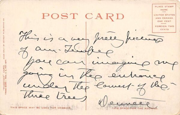 Brooklyn New York Masonic Temple, White Border Vintage Postcard U8973 - Image 2