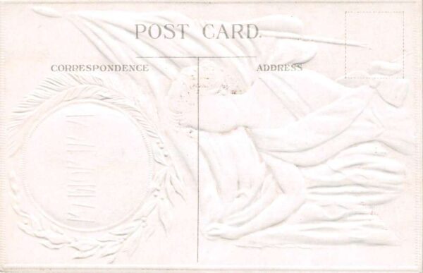Decoration Day In Memoriam Woman With American Flag, Embossed, Vintage PC U9038 - Image 2