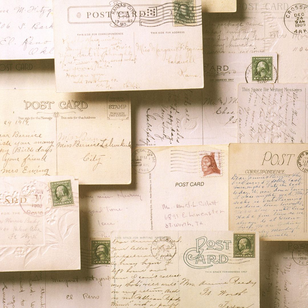 Collection of vintage postcards. 