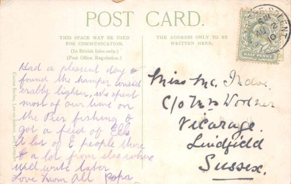 Lee on the Solent England Pier Street Vintage Postcard AA70161 - Image 2