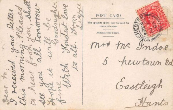 Winchester England 1908 Gun Riots Replacing the Gun Real Photo Postcard AA70172 - Image 2