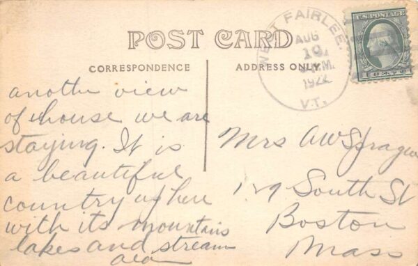 West Fairlee Vermont Birds Eye View Real Photo Vintage Postcard AA70194 - Image 2