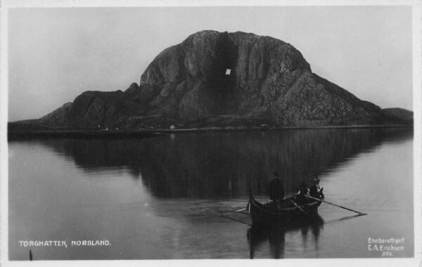 Torghatten Norway Nordbland Scenic View Real Photo Vintage Postcard AA70208