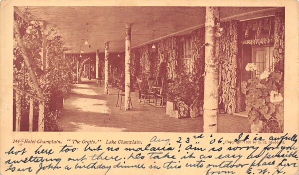 Champlain New York Hotel Champlain, The Grotto, Undivided Back Vintage PC U9424