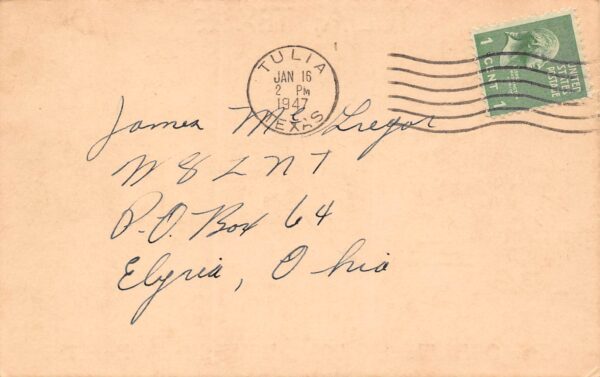 Tulia Texas W5LOO, Bill Spiller, QSL Two Way Radio Card Vintage Postcard U9449 - Image 2