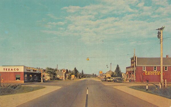 Shingleton Michigan Town View, Texaco Station & Grocery Store, Chrome PCU9594