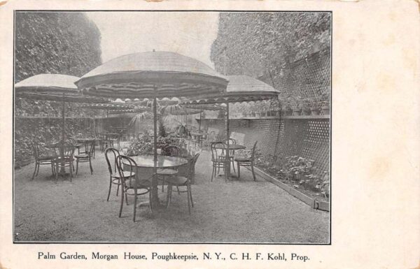 Poughkeepsie New York Morgan House, Palm Garden, Divided Back Vintage PC U9609