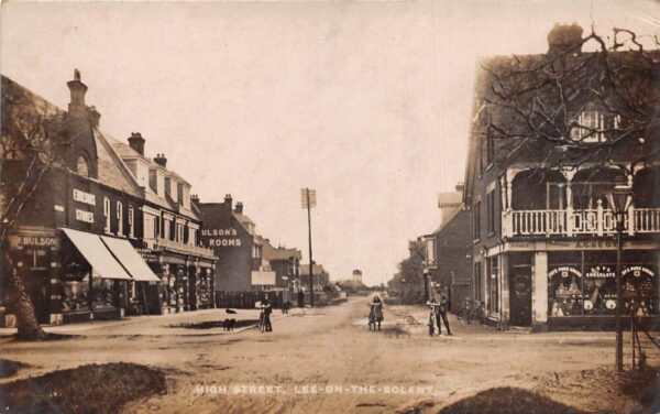 Lee on the Solent England High Street Real Photo Vintage Postcard AA70350
