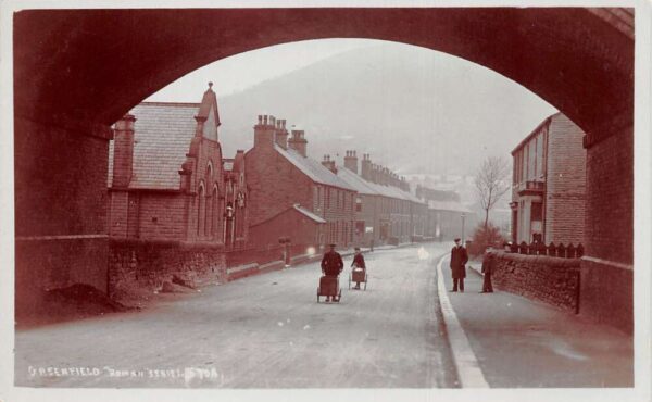 Greenfield England Street Scene Real Photo Vintage Postcard AA70356