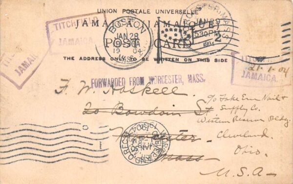 Sunday in Jamacia Greetings Artist Signd Vintage Postcard AA70364 - Image 2