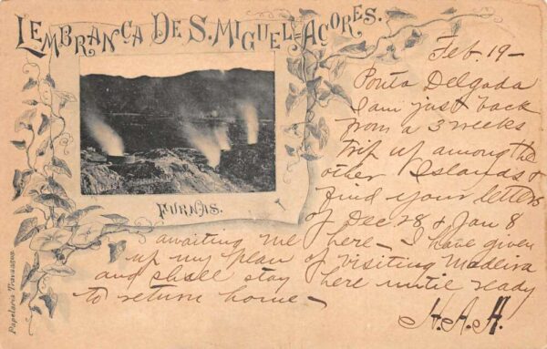 Sao Miguel Acores Azores Furnas Scenic View Vintage Postcard AA70366