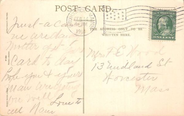 Valentines Greetings Girl Wearing Big Hat Artist Signed Postcard AA70371 - Image 2