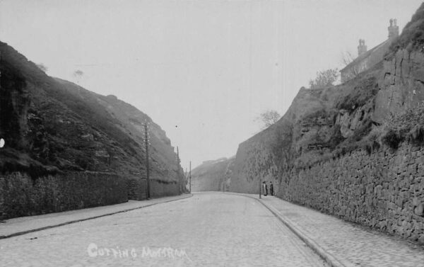 Mottram England Cutting Street Scene Real Photo Vintage Postcard AA70399