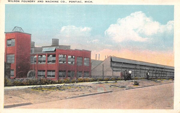 Pontiac Michigan Wilson Foundry & Machine Co., White Border Vintage PC U9767