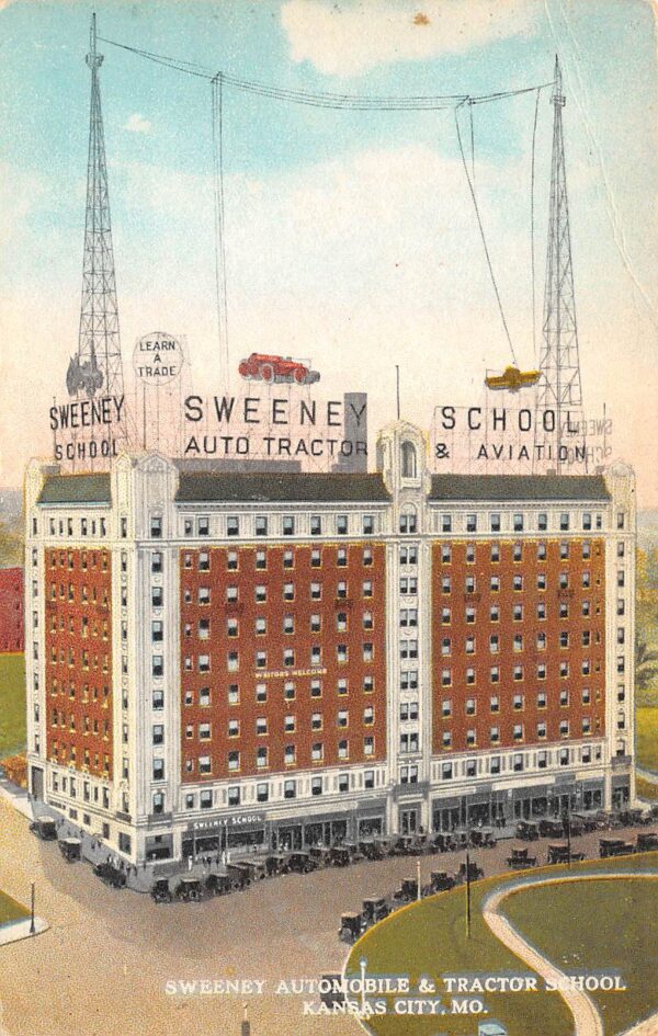 Kansas City Missouri Sweeney Automobile, Aviation, & Tractor School pc U9774