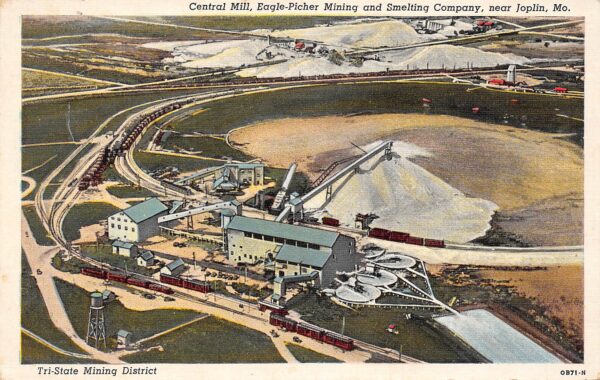 Joplin Missouri Eagle-Picher Mining & Smelting Co.,Central Mill White Border PC U9778