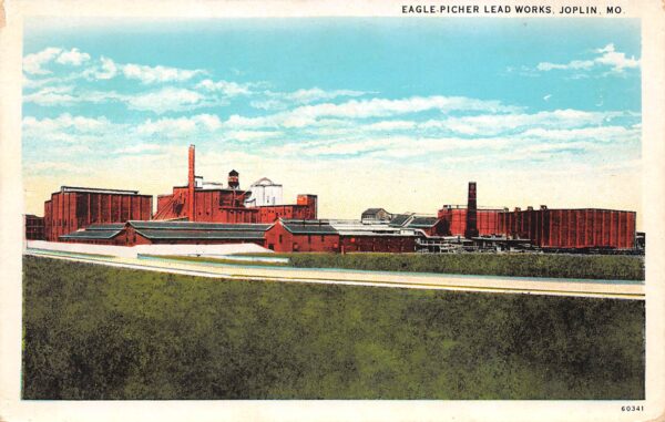 Joplin Missouri Eagle-Picher Lead Works, White Border Vintage Postcard U9779