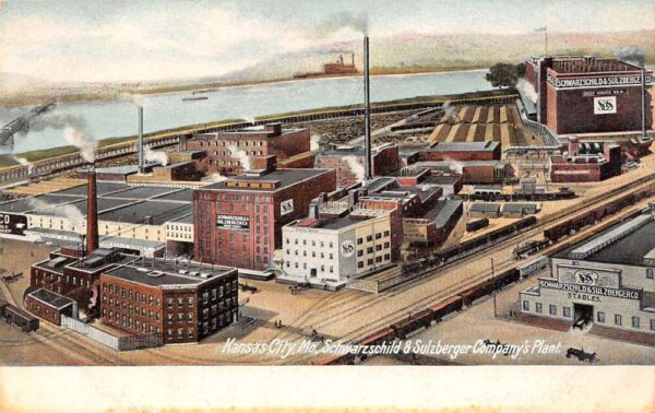 Kansas City Missouri Schwarzschild & Sulzberger Co. Beef Plant PC U9784
