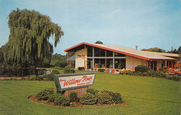 Cresskill New Jersey Willow Run Garden Shop, Photochrome Vintage Postcard U9828