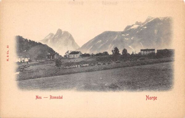 Romsdal Norge Norway Birds Eye View Vintage Postcard AA70432
