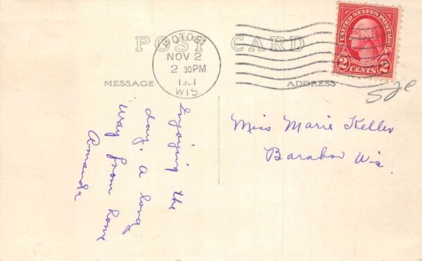 Dickeyville Wisconsin Patriotism in Stone and Grotto Real Photo Postcard AA70445 - Image 2