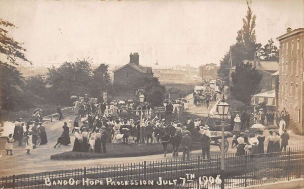England Band of Hope Parade 1906 Temperance Anti Alcohol Real Photo PC AA70489