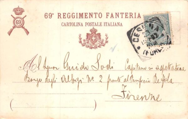 Italian Military Greetings Brigata Ancona Reggimento Fanteria Postcard AA70534 - Image 2