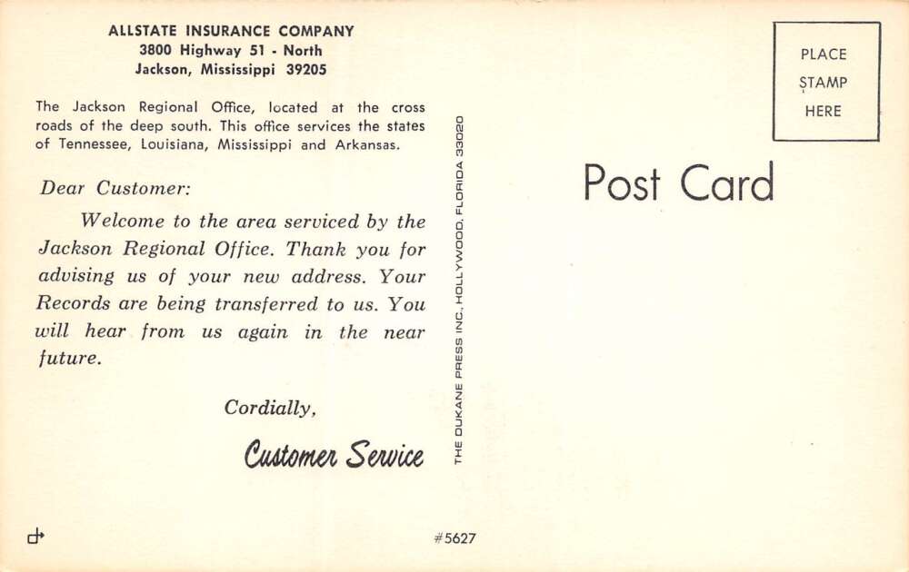 Jackson Mississippi Allstate Insurance Co. Regional Office, Photochrome PC U9841 - Image 2