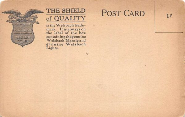 Gloucester New Jersey Welsbach Factory, Undivided Back Vintage Postcard U9856 - Image 2