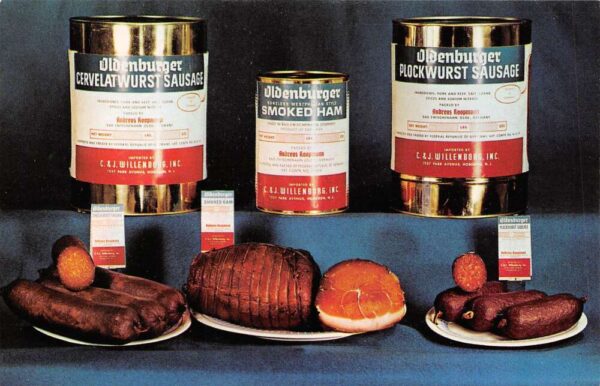 Hoboken New Jersey C.& J. Willenborg, Inc., Imported Smoked Meats, PC U9866