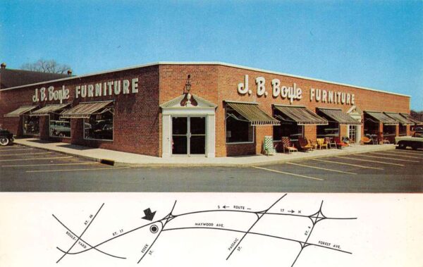 Maywood New Jersey J.B. Boyle Furniture Co., Photochrome Vintage Postcard U9878