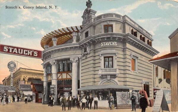 Coney Island New York Stauch's Restaurant & Dance Hall, Color Litho. PC U9892