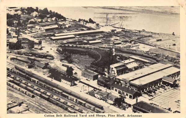 Pine Bluff Arkansas Cotton Belt R.R. Yard & Shops, Sepia Tone Photo Print PCU9903