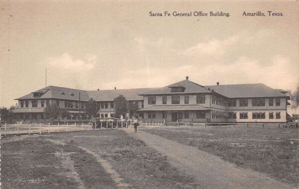 Amarillo Texas Santa Fe General Office Bldg., Sepia Tone Photo Print PC U9907