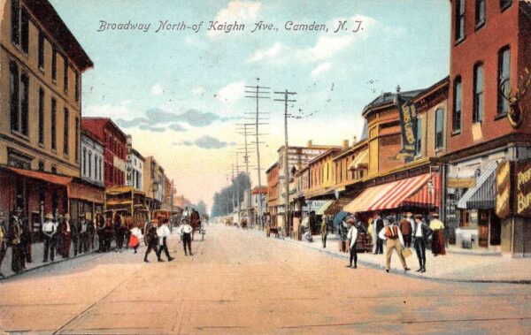 Camden New Jersey Broadway, North Of Kaighn Ave., Color Lithograph PC U9917