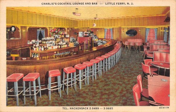 Little Ferry New Jersey Charlie's Cocktail Lounge & Bar, Linen PC U9919